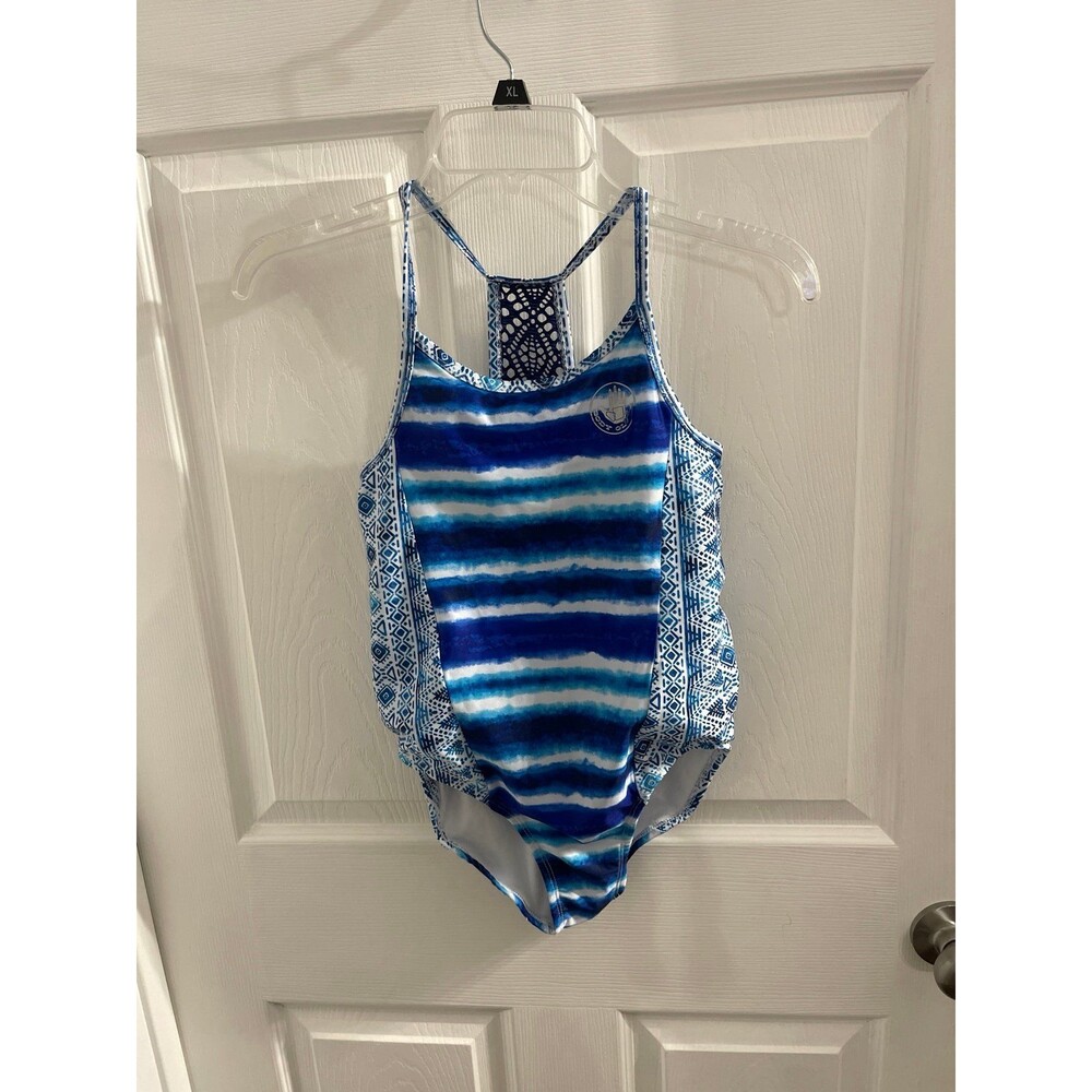 Body Glove Girls One-Piece Lace Panel Swimsuit Size 10